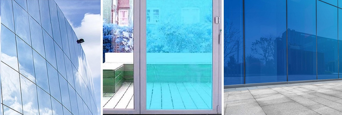blauw raamfolie glas raam